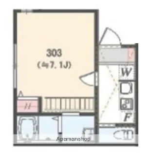 アザーレ・パッシオ本厚木A【3階】の間取り