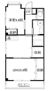 ウィンビュ三ツ沢【2階】の間取り