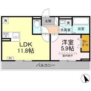 プランドール・さくら【3階】の間取り