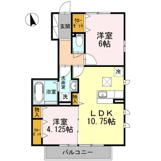 ソシア フジケン A【1階】の間取り
