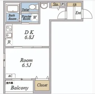 カサデルソルⅥ【1階】の間取り