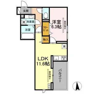 ブルー・コーラル【3階】の間取り