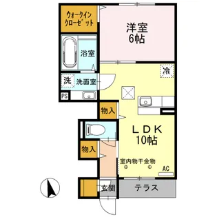 ル リアン【1階】の間取り