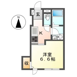 1Kの間取り画像
