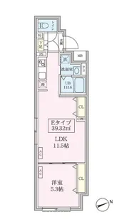 スカイコートリュクス品川大崎【103号室号室】の間取り