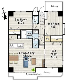 PLENDY南町田グランベリーパーク【2階】の間取り