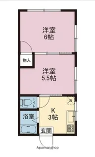 衣笠ハイツ【1階】の間取り