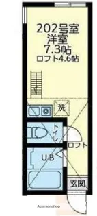 ユナイト横浜カッシーナ【2階】の間取り