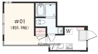 アザーレ・パッシオ矢部B【2階】の間取り