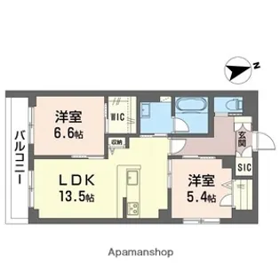 神奈川県川崎市中原区宮内3丁目【マンション】の間取り