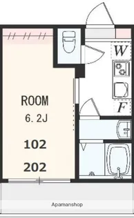 アザーレ・パッシオ中央林間【2階】の間取り