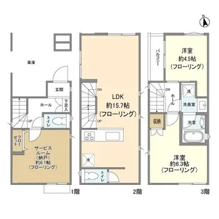 神奈川県川崎市川崎区宮前町【一戸建】の間取り