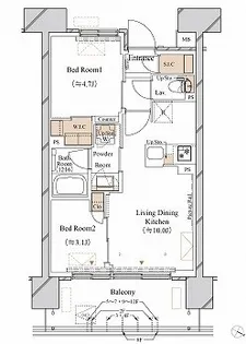 ブランシエスタ新丸子リバーフロント【0903号室】の間取り