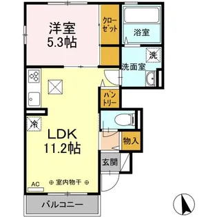 サニーサイド II【1階】の間取り