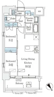 エル・セレーノ横浜【5階】の間取り
