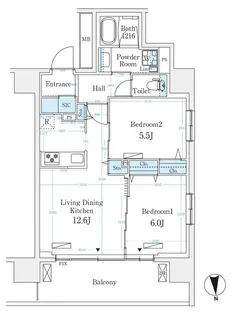 ハビテ本厚木【2階】の間取り