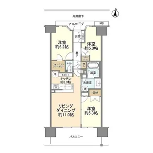 ドレッセ中央林間【12階】の間取り