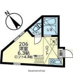 ユナイト田浦ブレストン【2階】の間取り