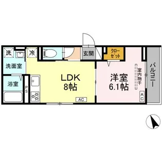 D PAINA 菅北浦【3階】の間取り