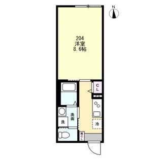 スキット本厚木【2階】の間取り