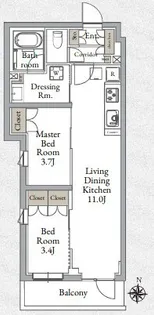 LIVECASA千鳥町【1階】の間取り
