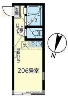 ユナイト南太田クロードドビッシュ【2階】の間取り