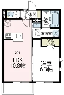 ヴァローレⅤ【201号室号室】の間取り