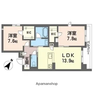 ココル登戸【2階】の間取り