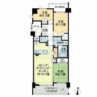プラウド横濱ヒルトップ【5階】の間取り