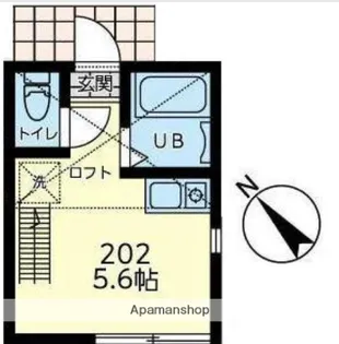 ユナイト追浜バリエール【2階】の間取り