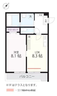 QUIET CRAB HOUSE MIX三ツ沢下町【1階】の間取り