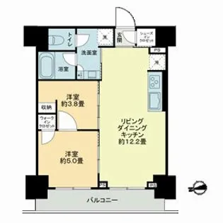 ザ・ライオンズフォーシア鶴見【10階】の間取り