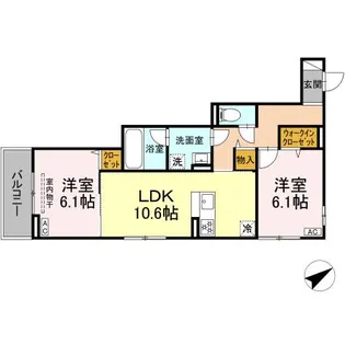 D PAINA 生田【2階】の間取り
