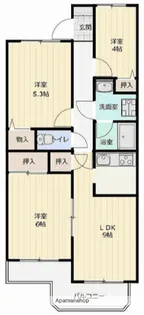 ウイ・ジュール毛利台【1階】の間取り