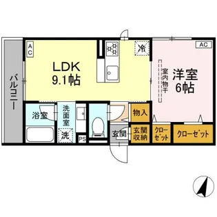 フラクタス東柏ケ谷【2階】の間取り