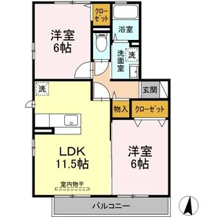 レジデンス M【2階】の間取り