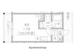 メリディアン杉田【3階】の間取り