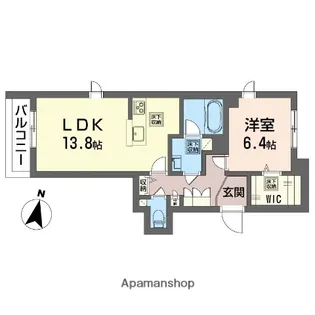 シロポール鷺沼【1階】の間取り