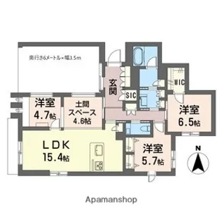 グランディール【1階】の間取り