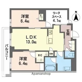 グランディール【3階】の間取り