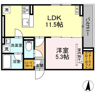 D PAINA 登戸III【3階】の間取り