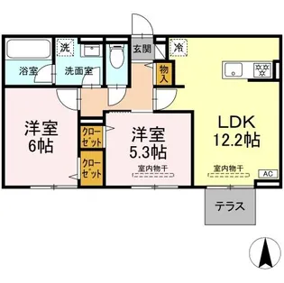 クレール林V【1階】の間取り