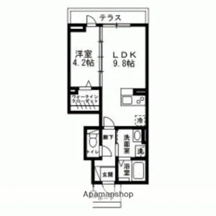 ソレアード【1階】の間取り