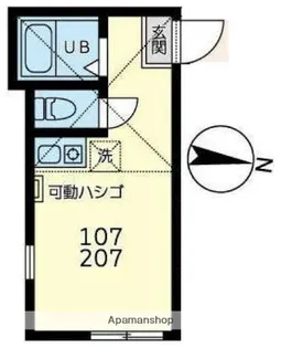 ユナイト元住吉ミ・ディスピアーチェ【2階】の間取り