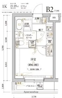 ECREDE横濱吉野町【7階】の間取り