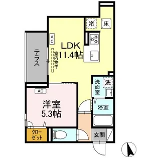 D’BLESS横濱赤門通り【1階】の間取り