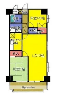 リバーサイド大久保【6階】の間取り