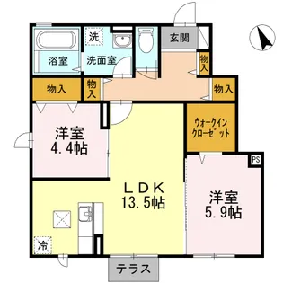 ウイングコート【1階】の間取り