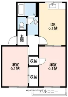 フォレストハイム【2階】の間取り