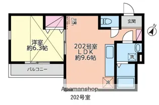 サンス馬場【2階】の間取り